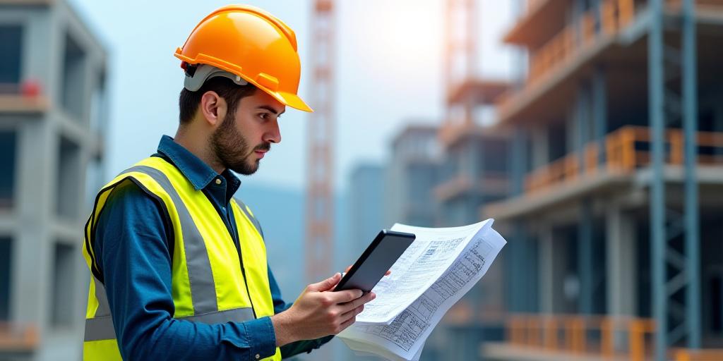 Građevinski inženjer nadgleda radove